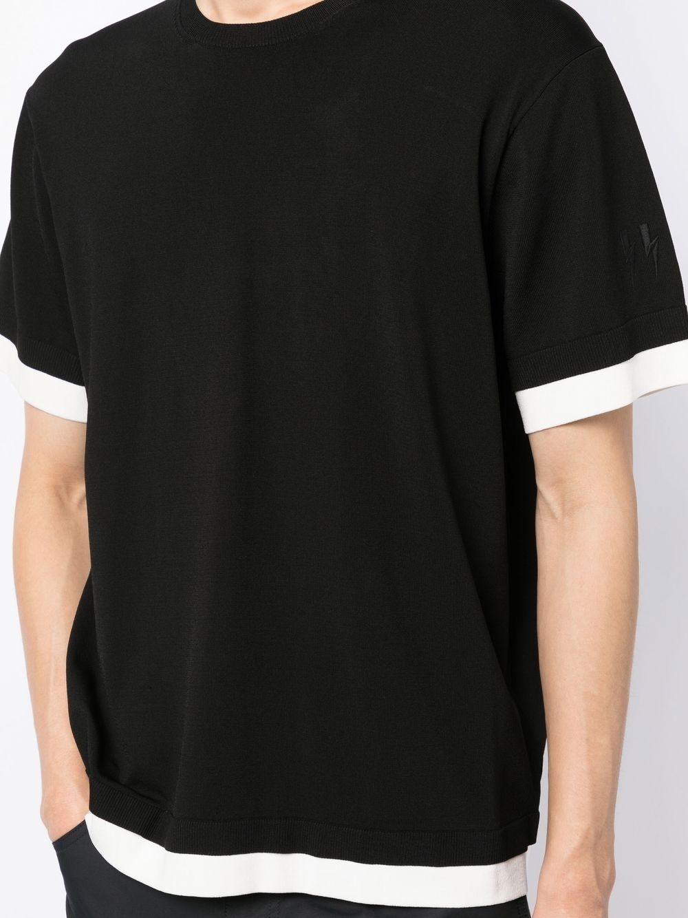 layered-effect short-sleeve T-shirt - 5