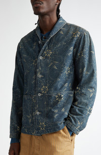 RRL by Ralph Lauren Double RL Indigo Print Woven Overshirt