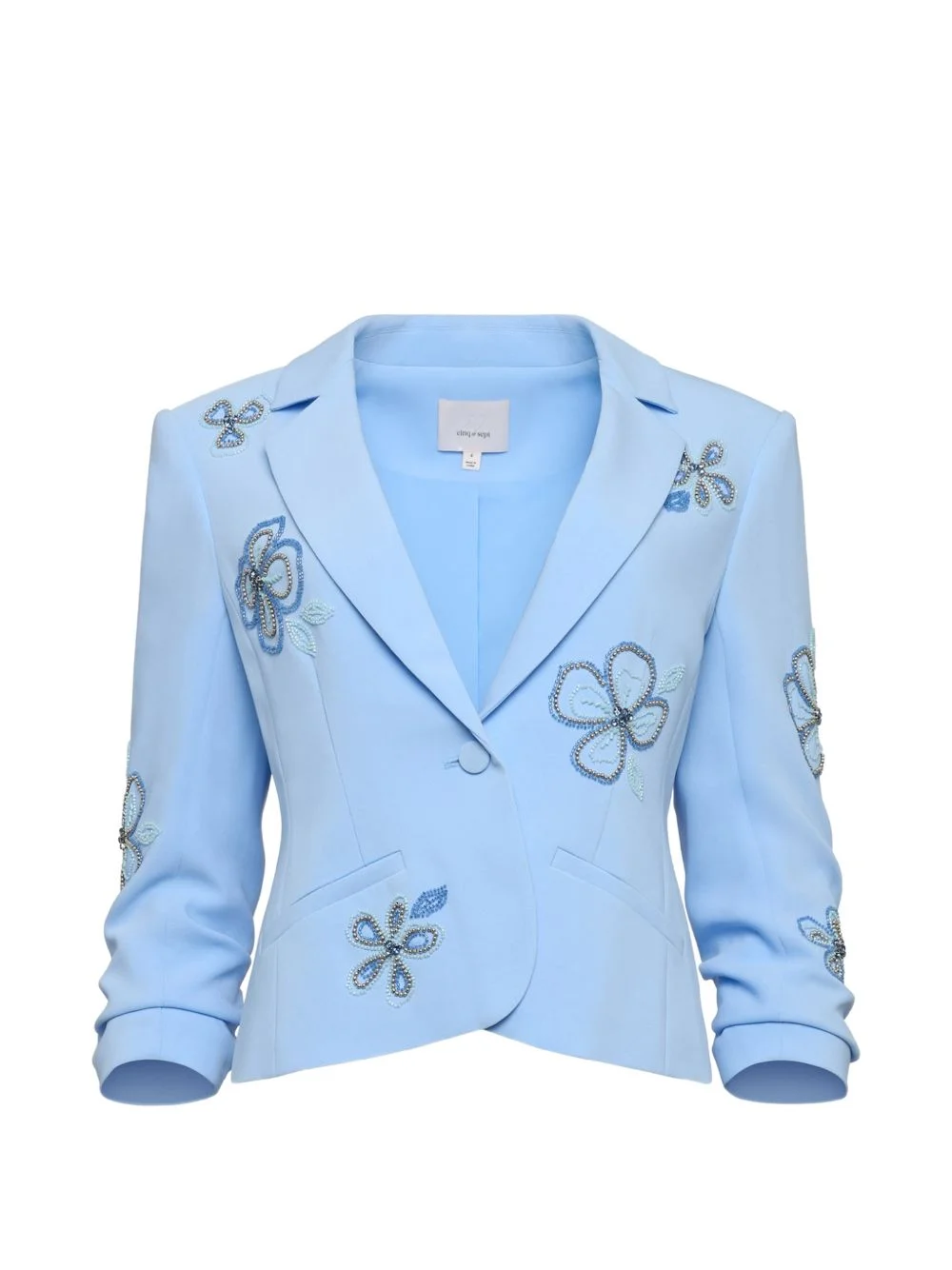 Le Petit Khloe beaded-flowers jacket - 1
