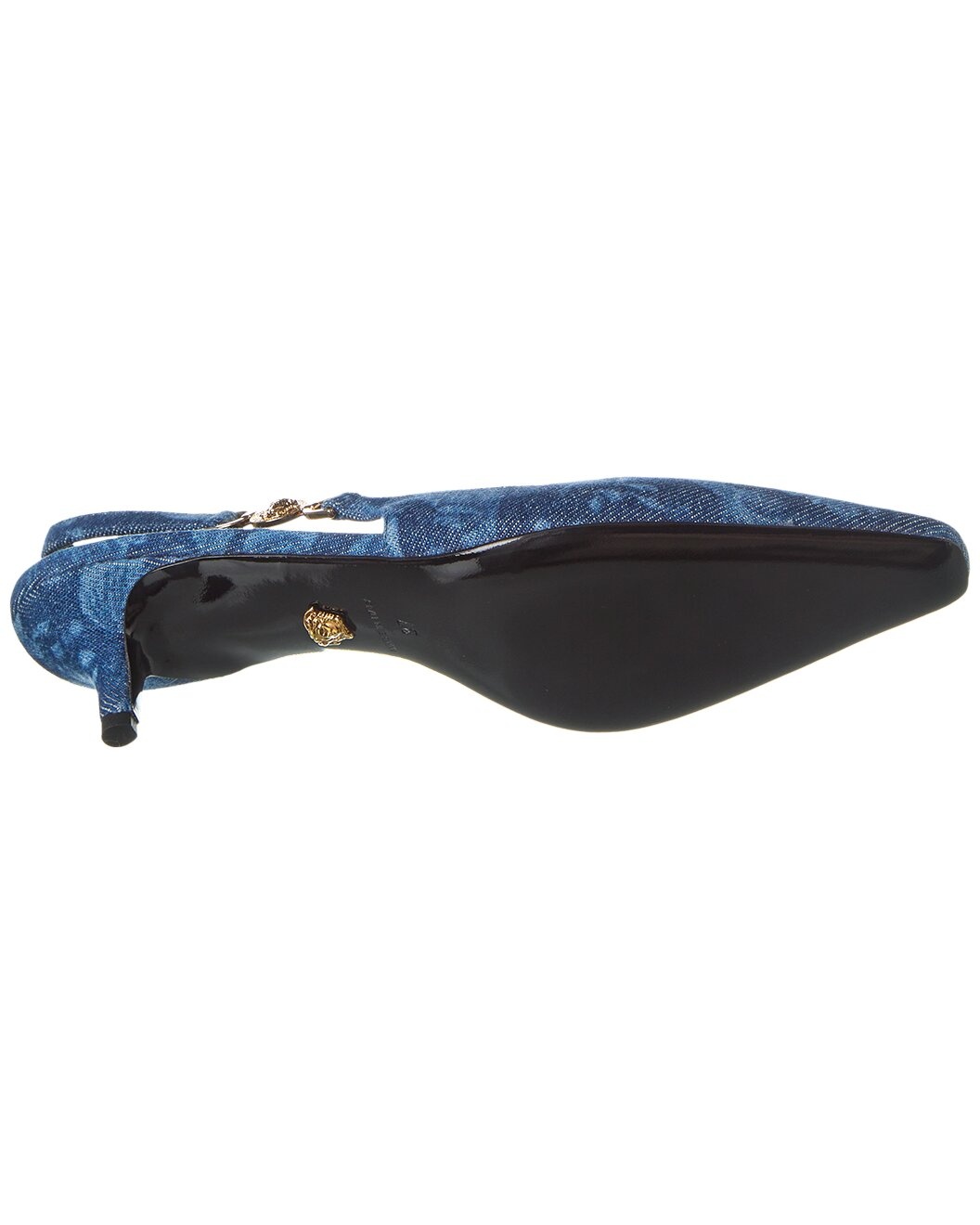 Versace Medusa Denim Slingback Pump - 4