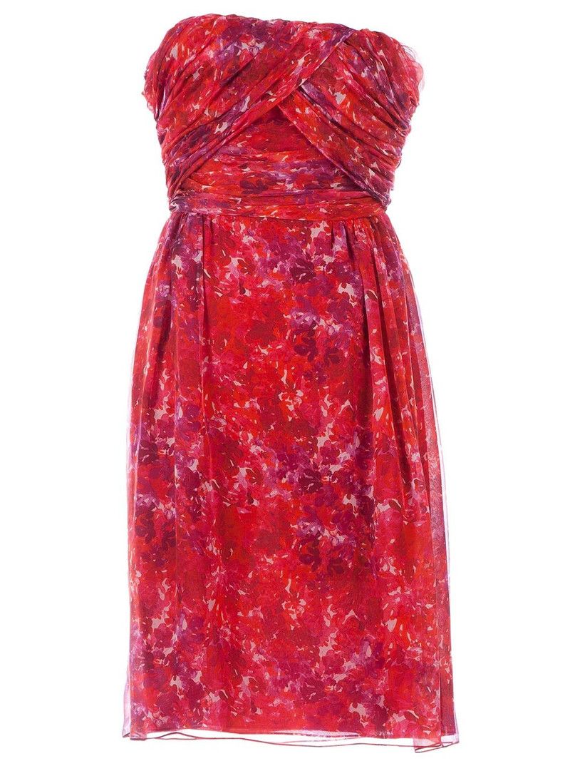 printed strapless dress 1