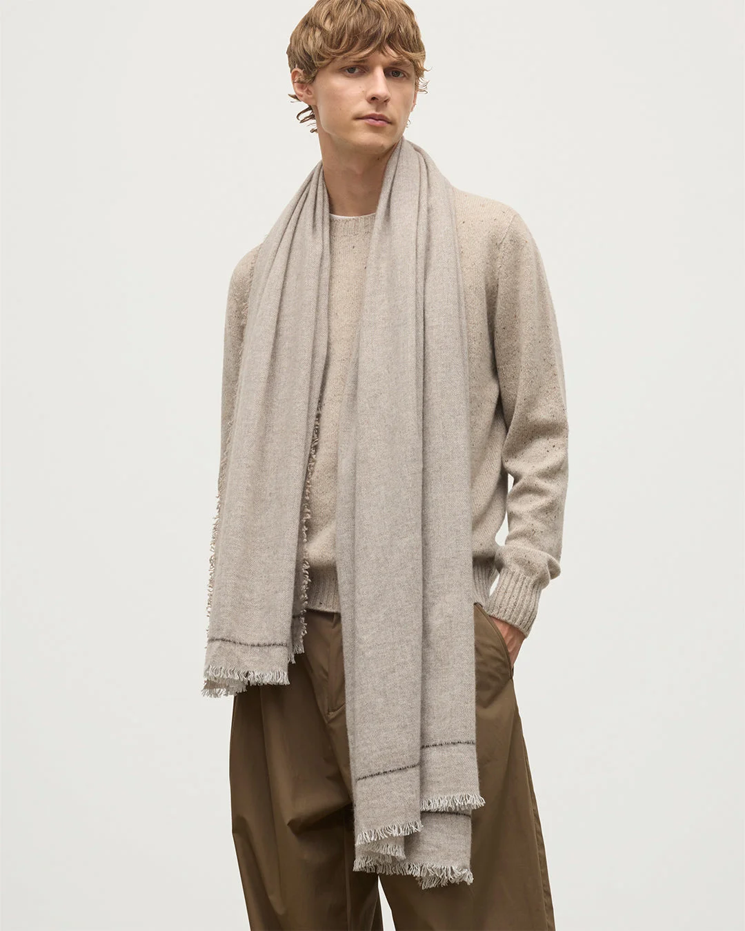 Usan Natural Cashmere Scarf - 1