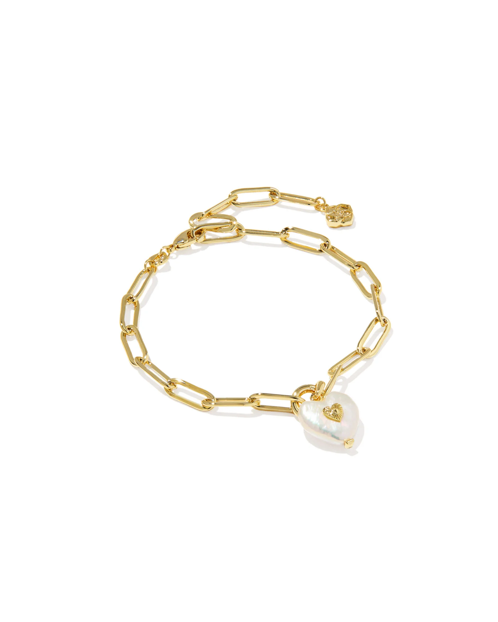 Sasha Heart Gold Delicate Chain Bracelet - 1