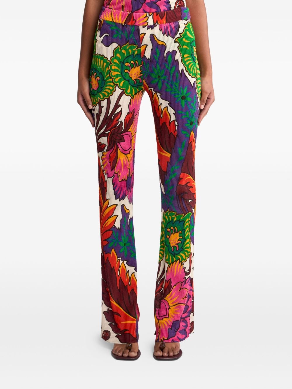 floral-print trousers - 3