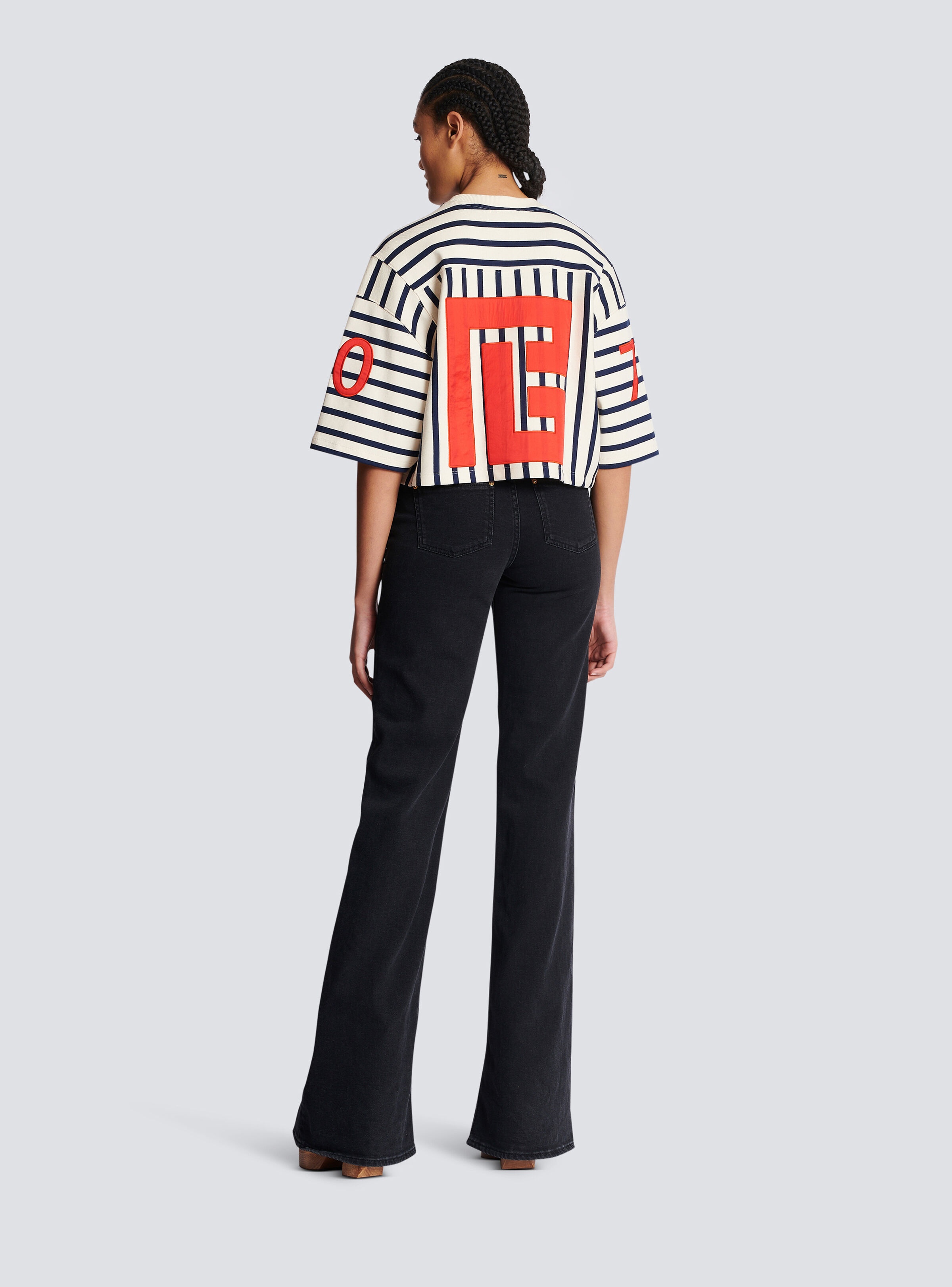 Balmain Baseball cropped T-Shirt - 4