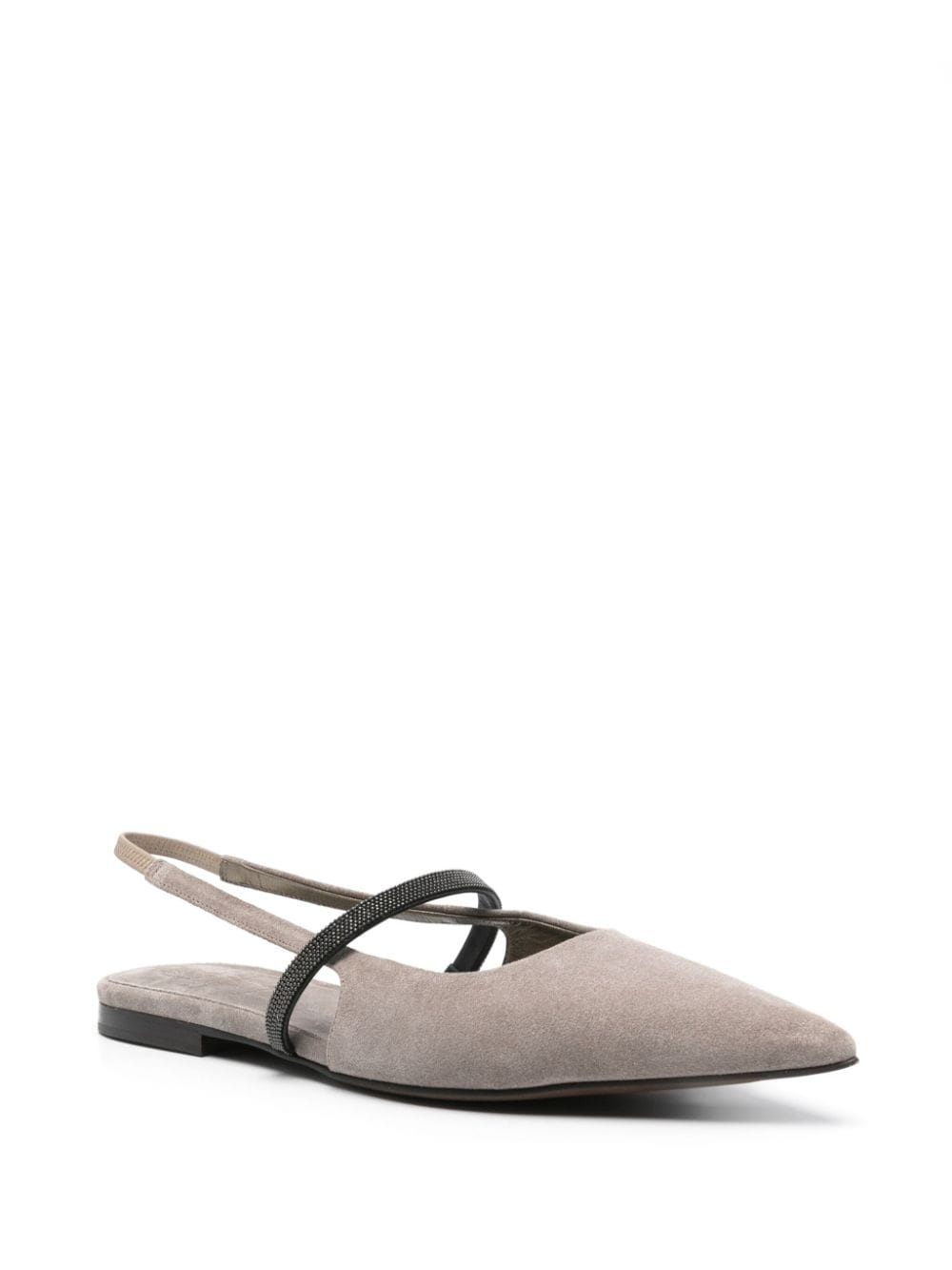 suede slingback ballerinas - 2