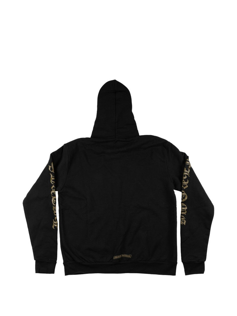 Chrome Hearts vertical-logo zip-up hoodie outlook