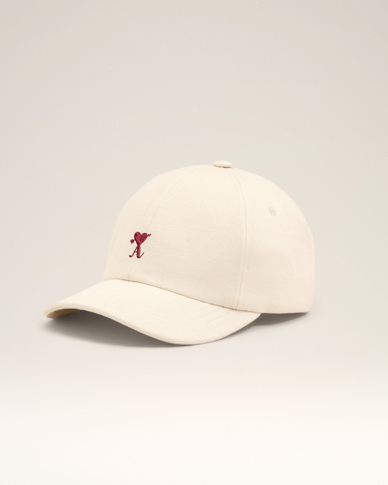 WHITE COTTON CAP WITH AMI DE COEUR ARROW 1
