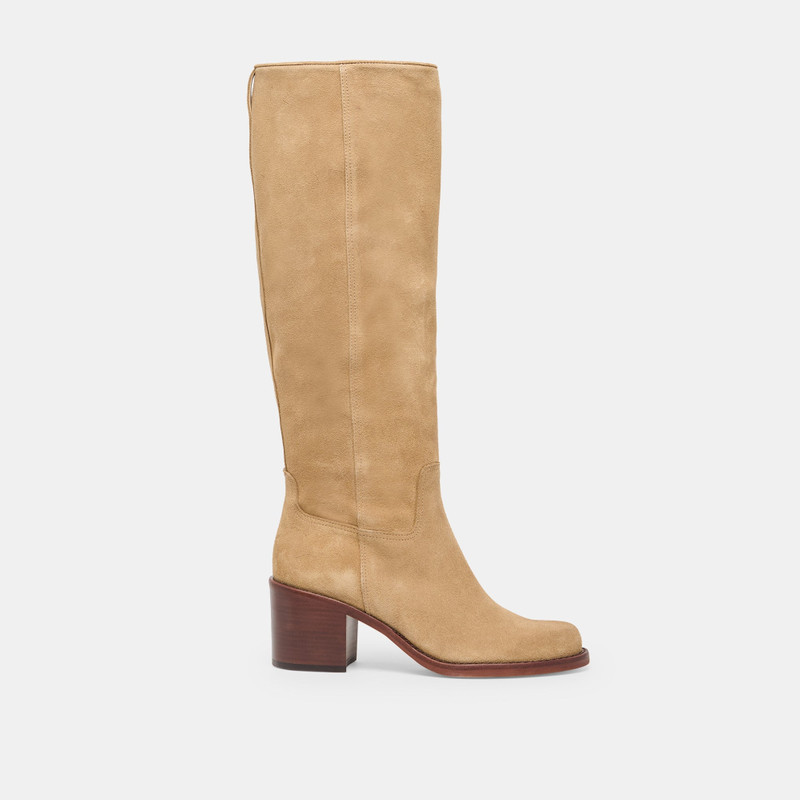 LUCYLE WIDE CALF BOOTS DK TAUPE SUEDE 1