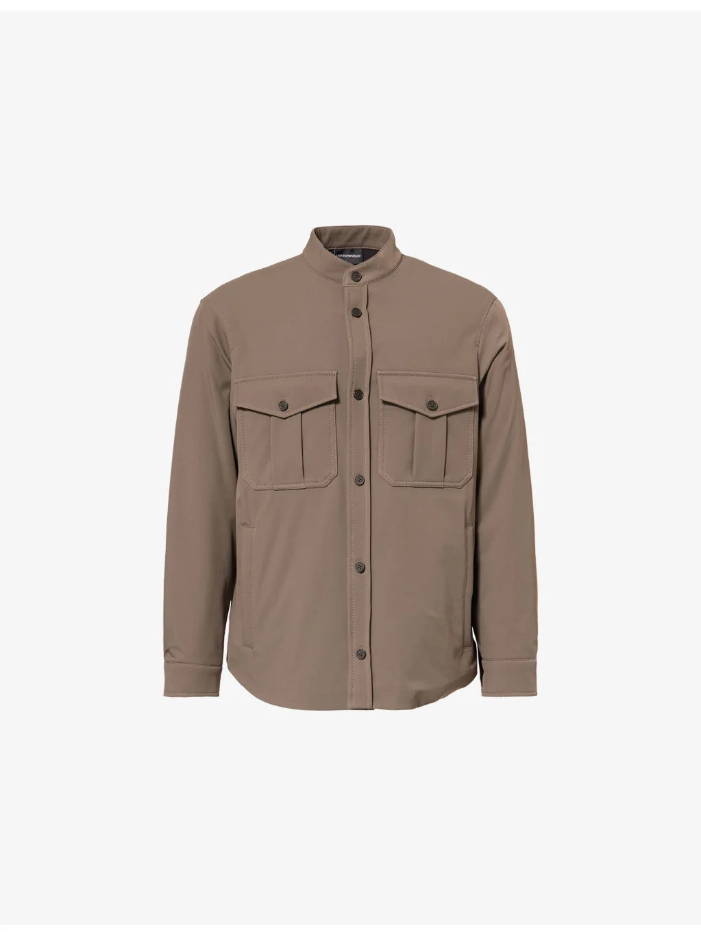 Quilted Patch-Pocket Woven Shacket - 1