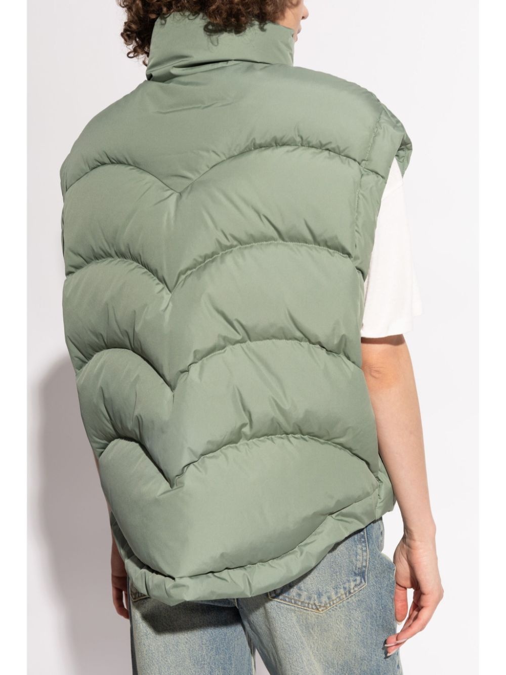high-neck vest jacket - 4