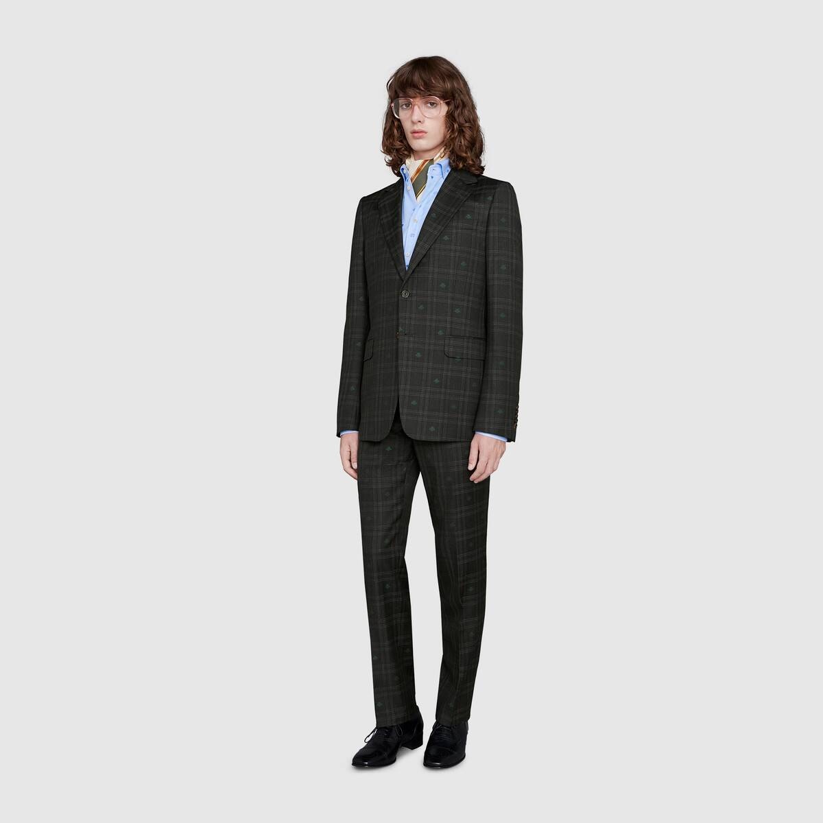 Bee check wool suit - 2