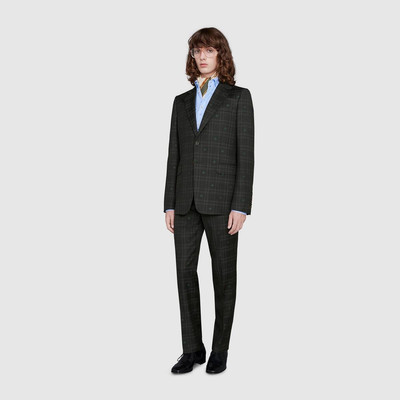 GUCCI Bee check wool suit outlook