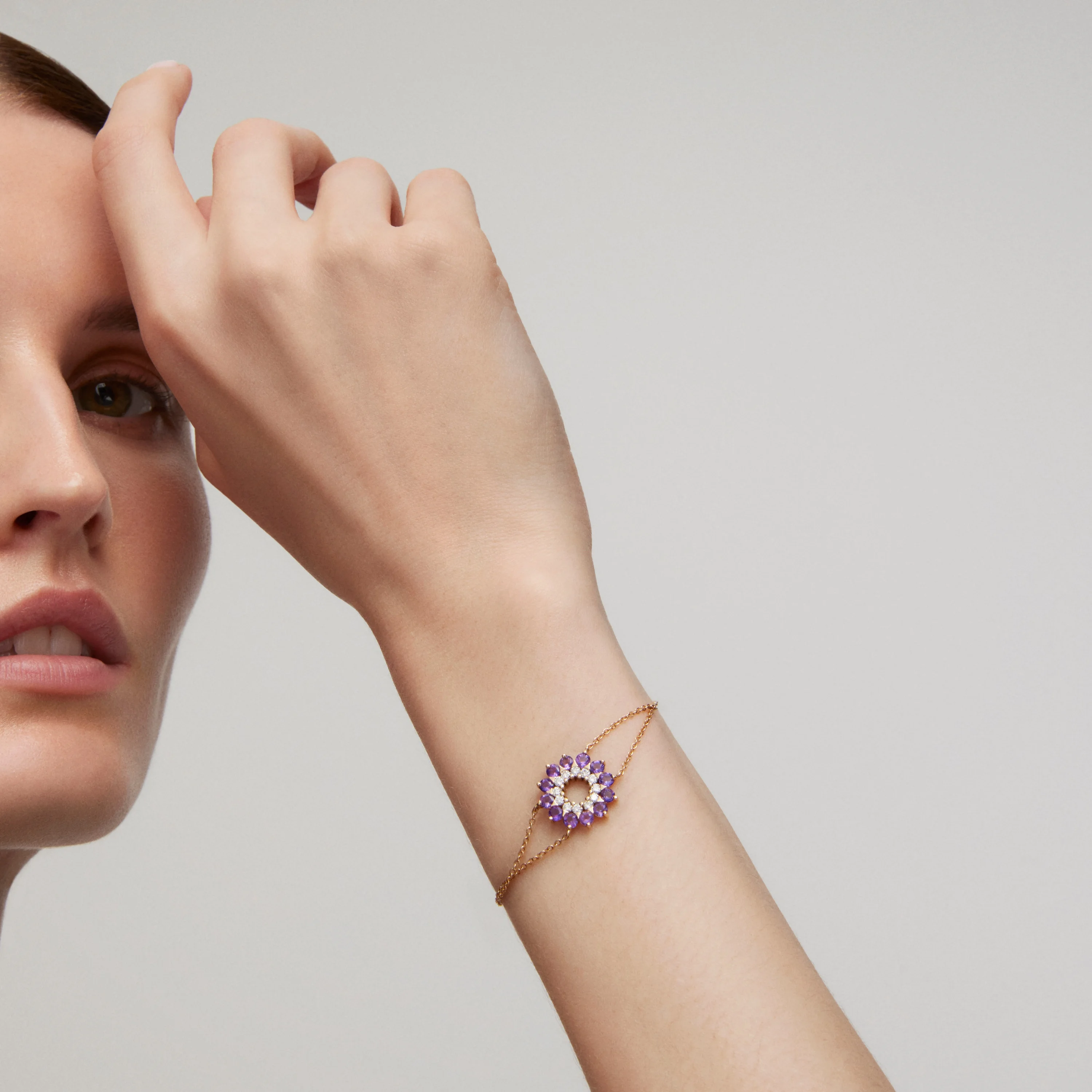 Bracelet in gold with diamonds and amethyst TOUS ATELIER - 1
