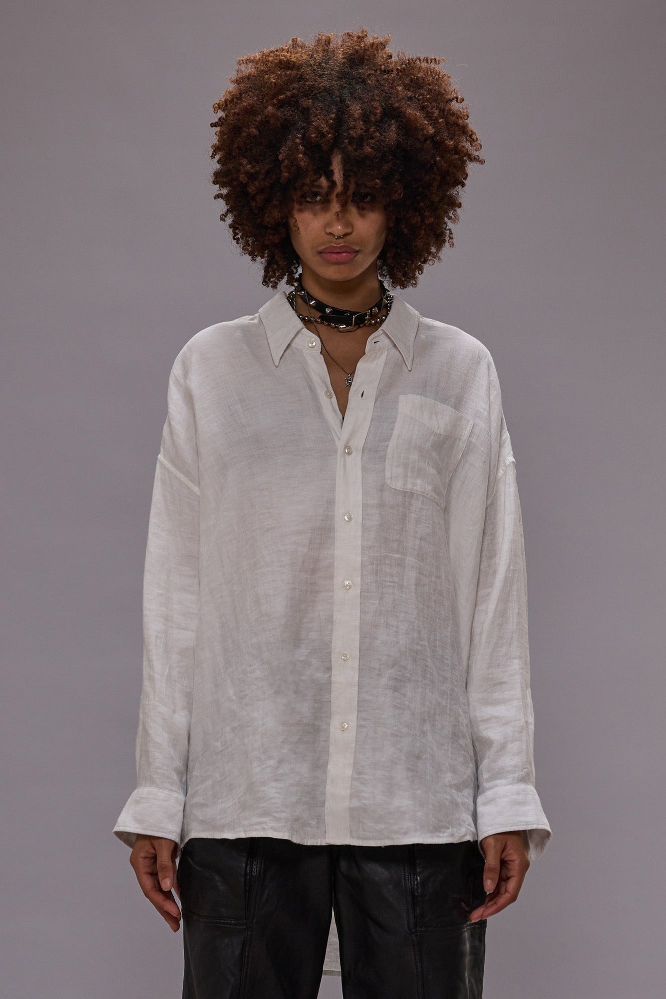 DROP NECK SHIRT - WHITE - 2