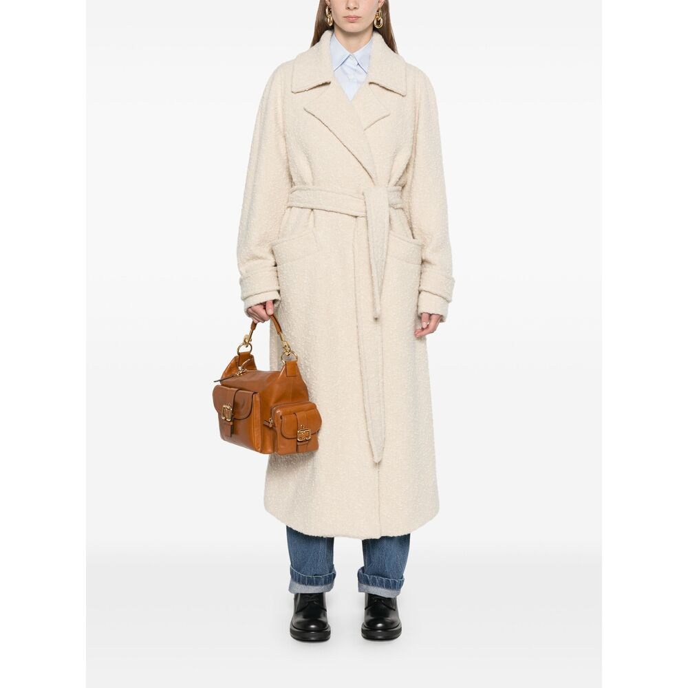 Herno Neutrals Coats - Double Breasted & Peacoats Women - 4