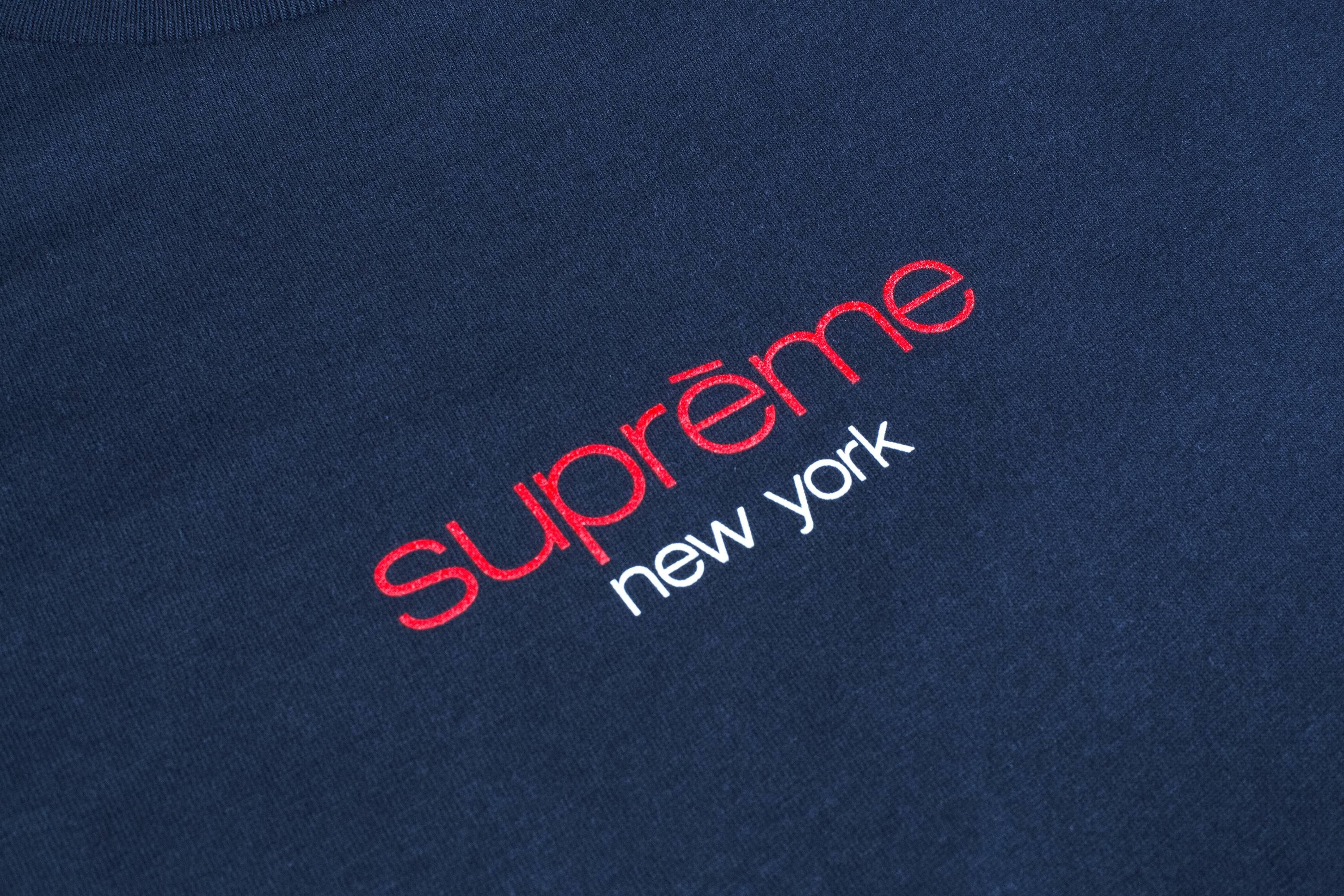 Supreme Supreme Classic Logo Tee 'Navy' | REVERSIBLE