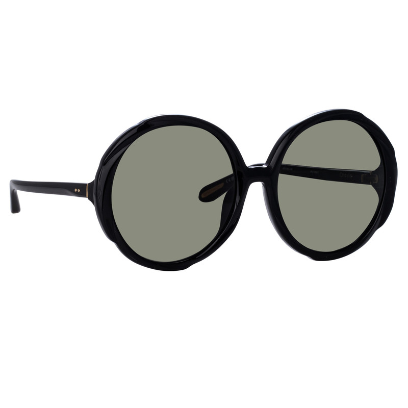LINDA FARROW OTAVIA OVERSIZED SUNGLASSES IN BLACK outlook