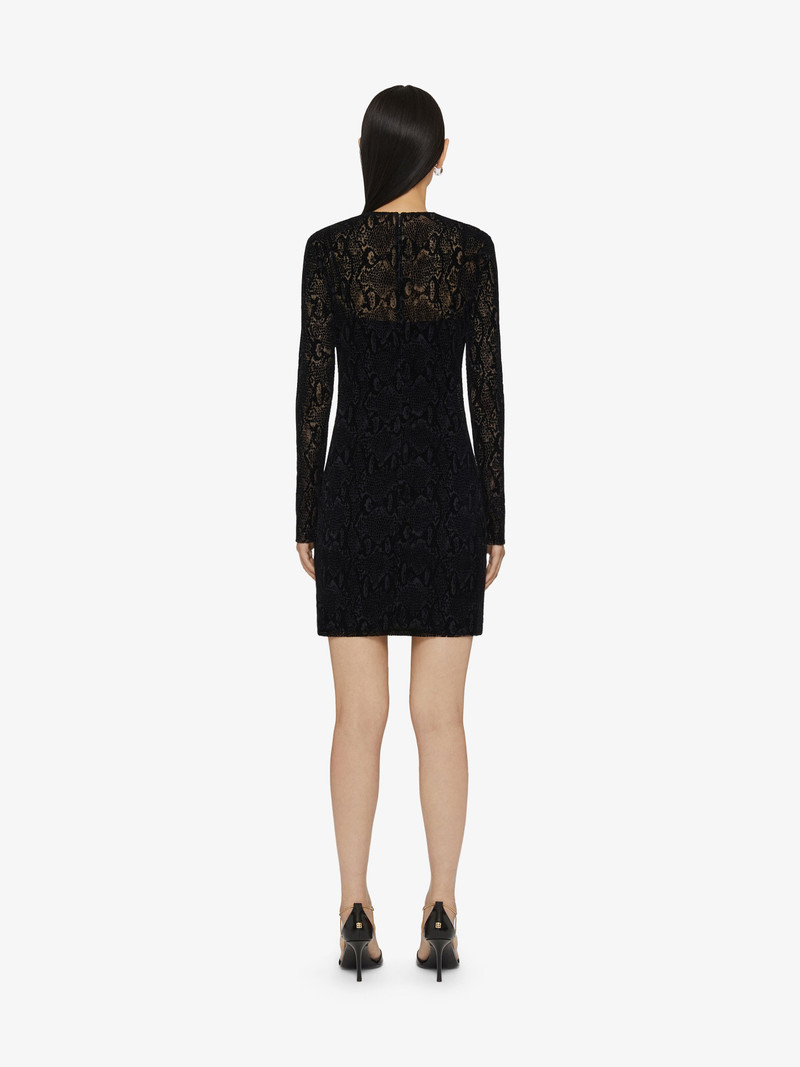 DRESS IN PYTHON PRINT TULLE WITH 4G DETAIL 3