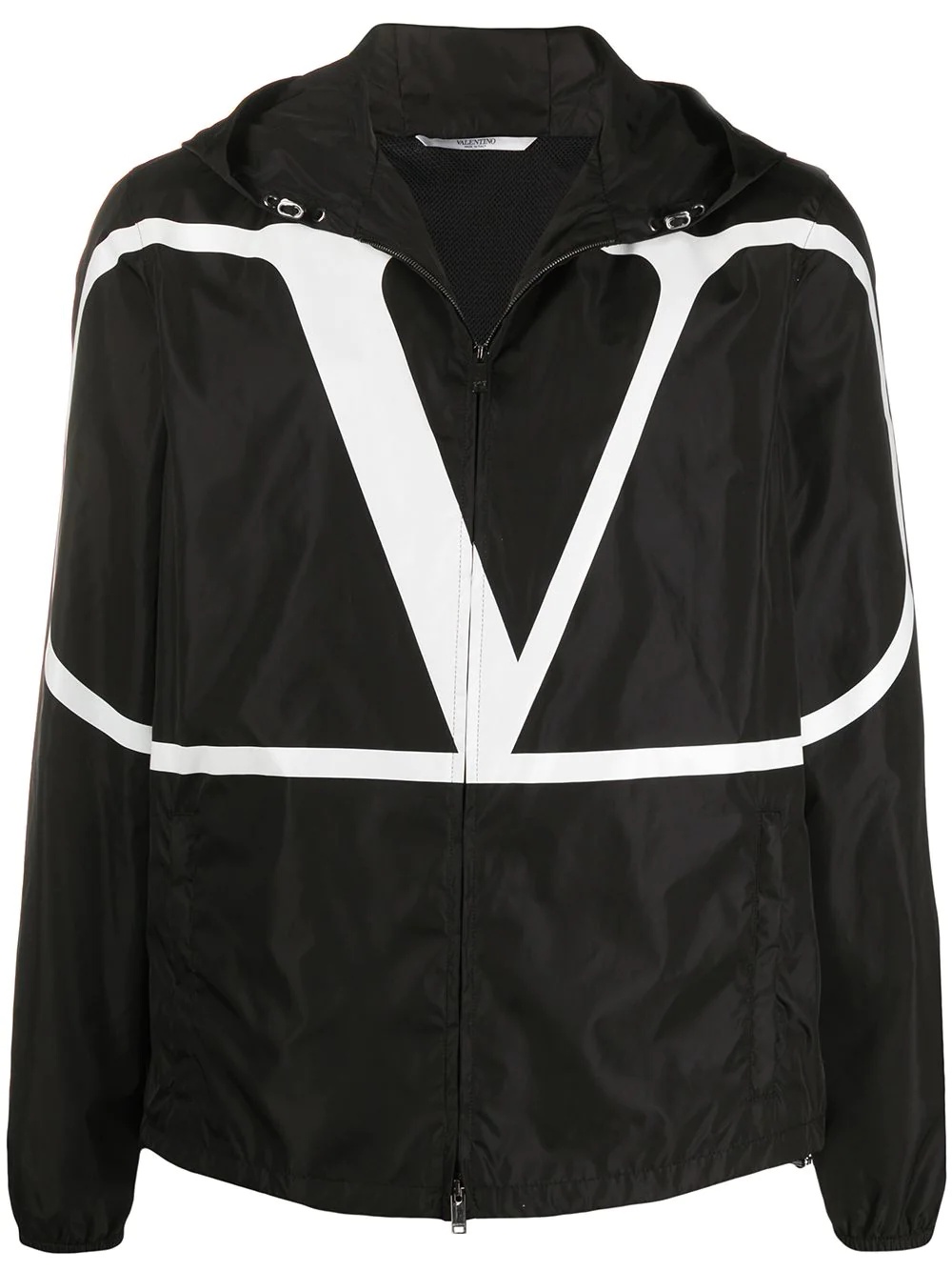 VLOGO print hooded jacket - 1