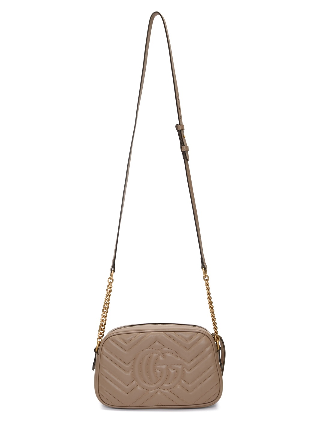 Taupe Small GG Marmont 2.0 Camera Bag - 3