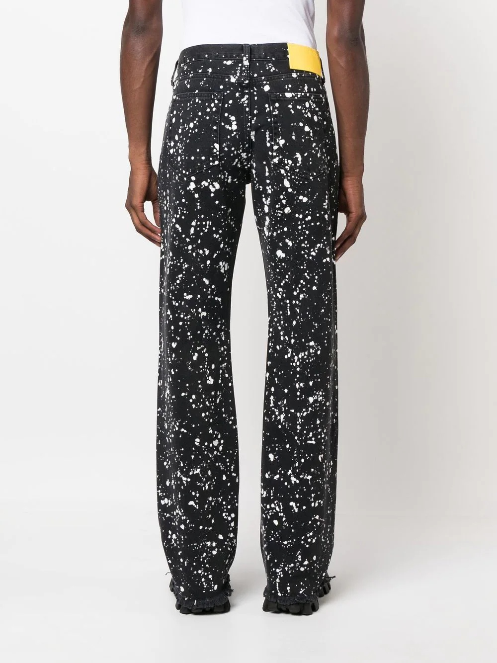 paint splatter print jeans - 4