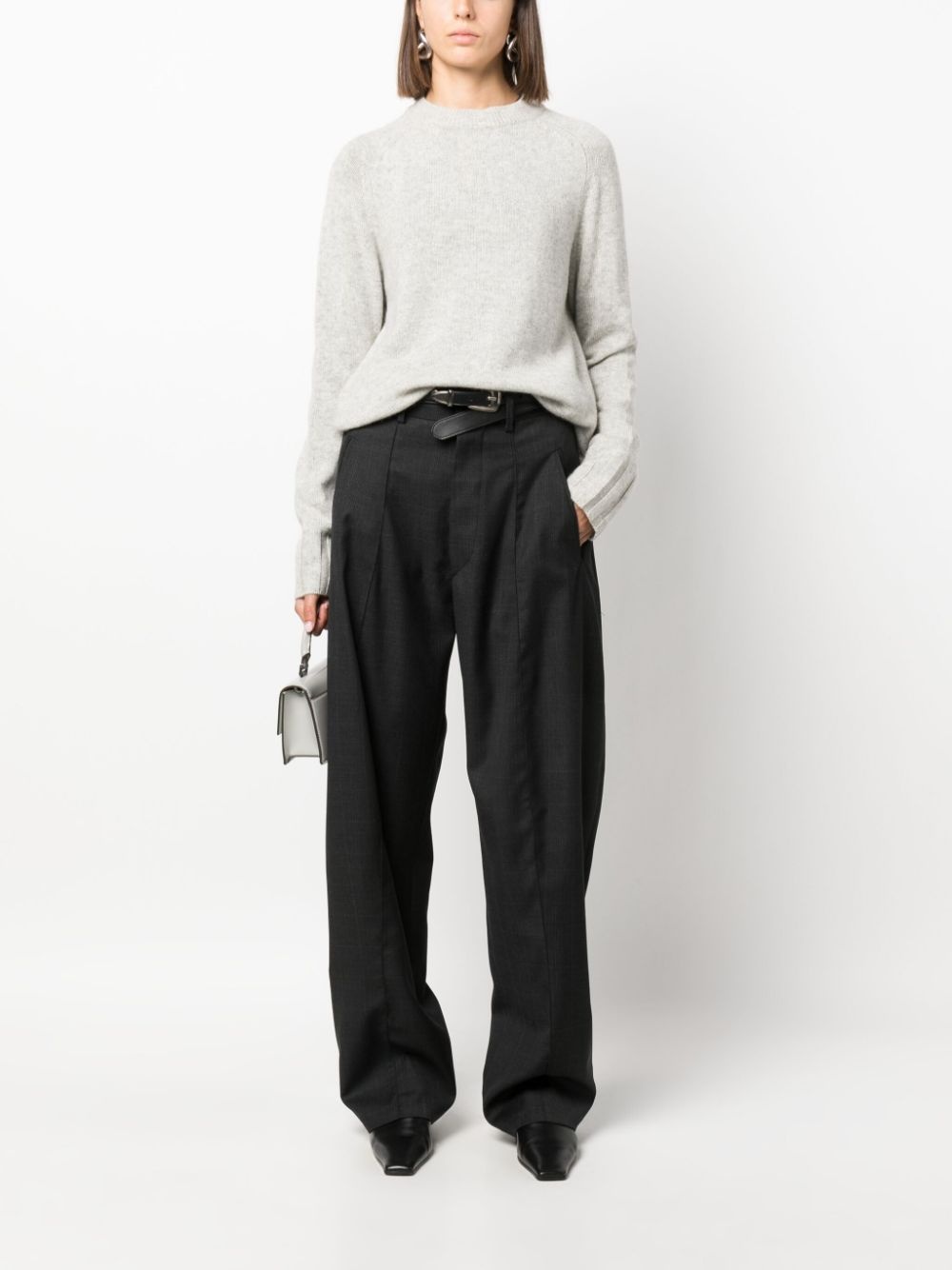 crew-neck knitted jumper - 2
