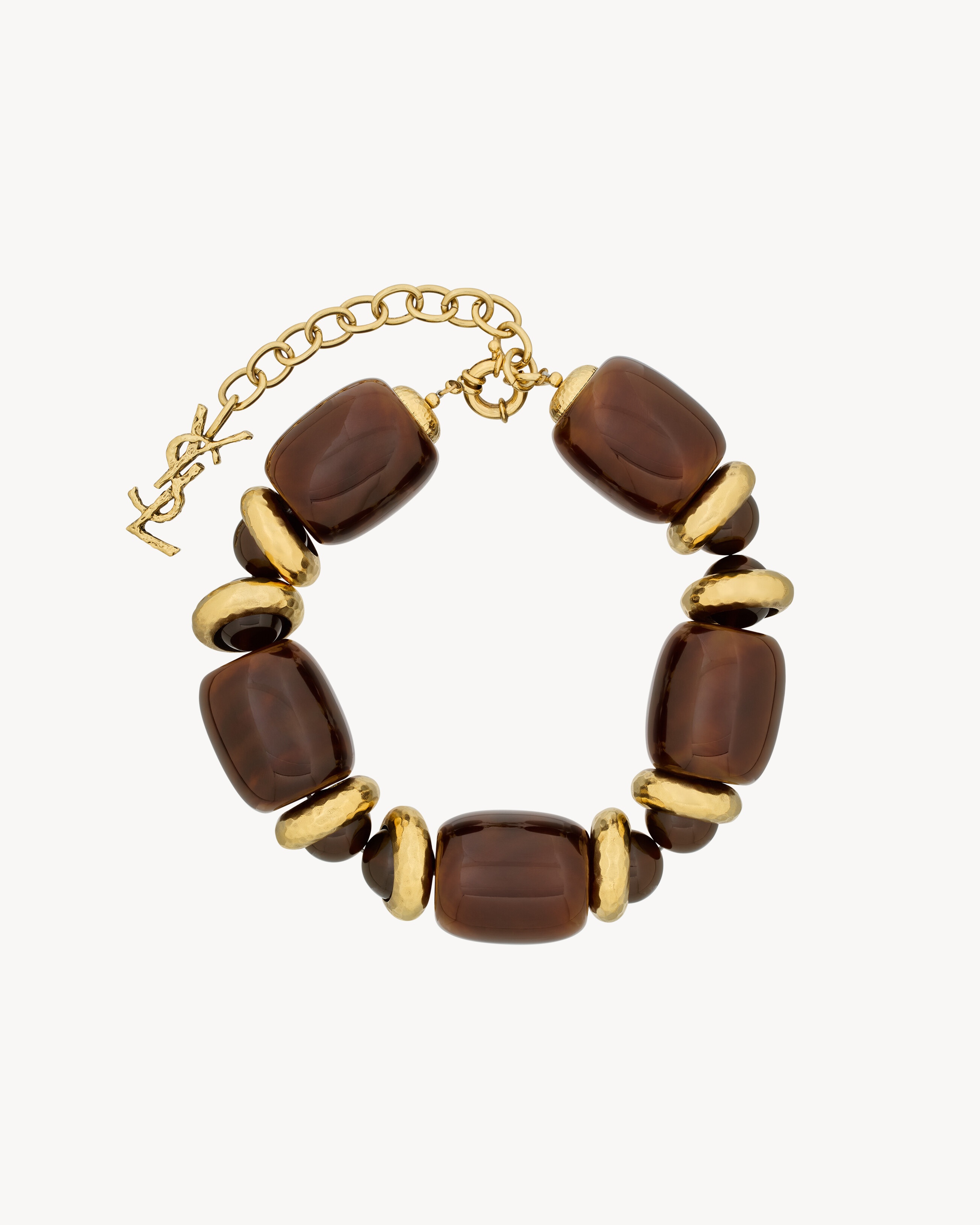 BEAD NECKLACE IN RESIN AND METAL - 1