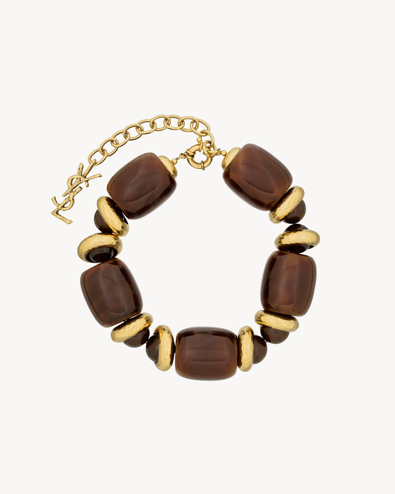 BEAD NECKLACE IN RESIN AND METAL 1