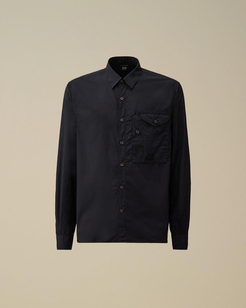 Popeline Longsleeve Logo Button Shirt 1