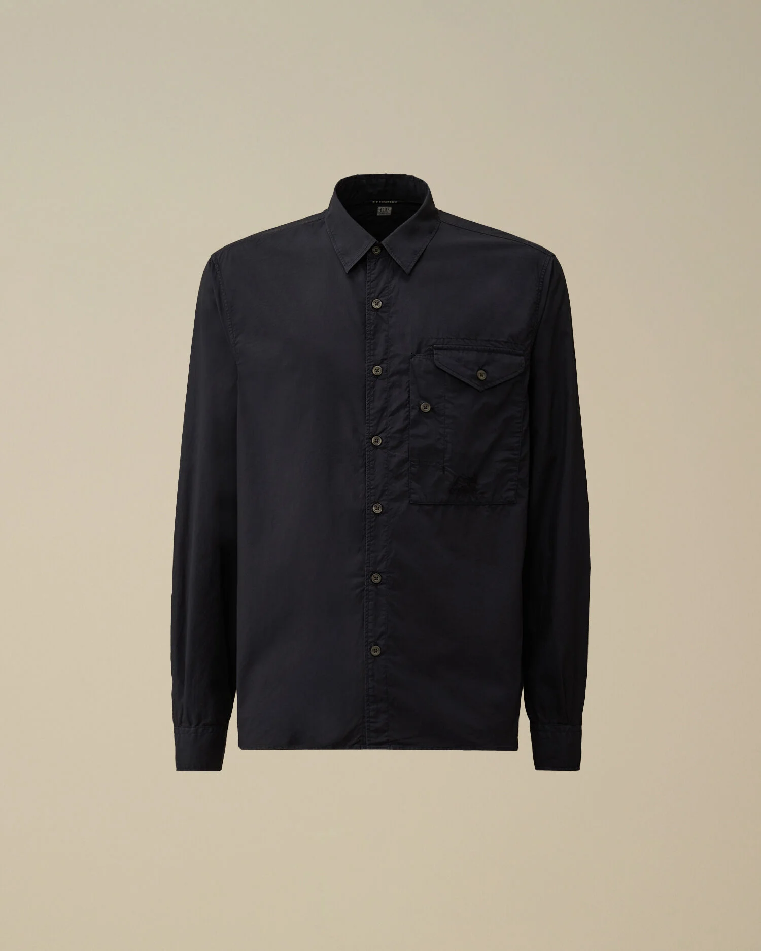 Popeline Longsleeve Logo Button Shirt - 1