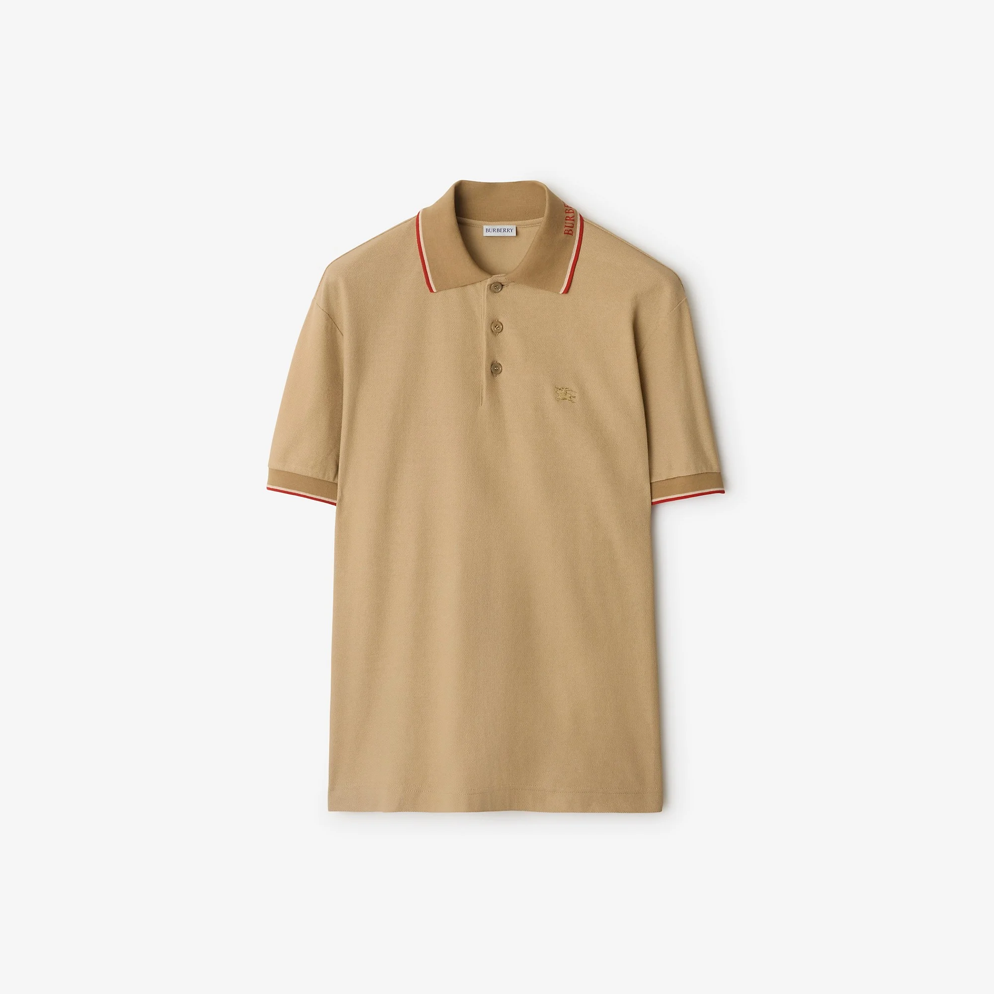 Logo Collar Cotton Polo Shirt - 1
