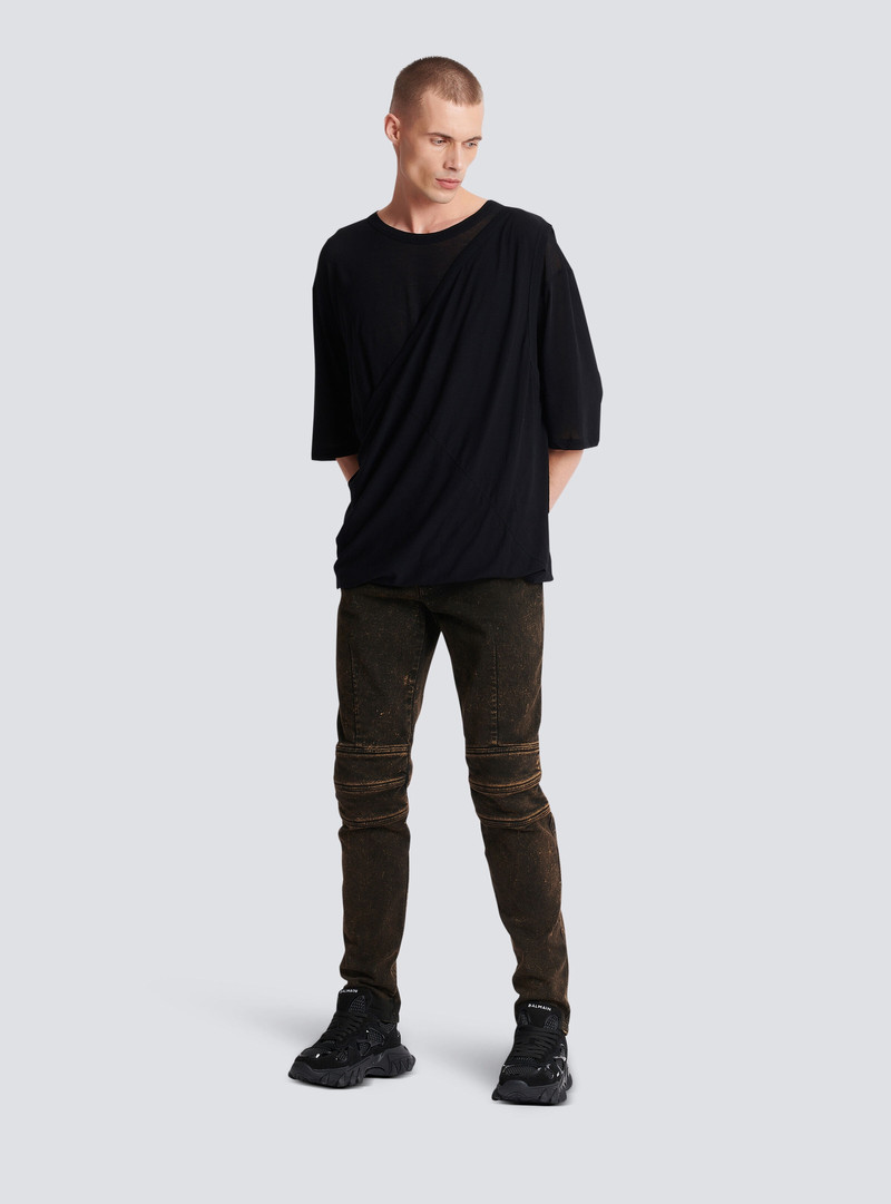 Balmain Slim-fit jeans with zipped belt outlook