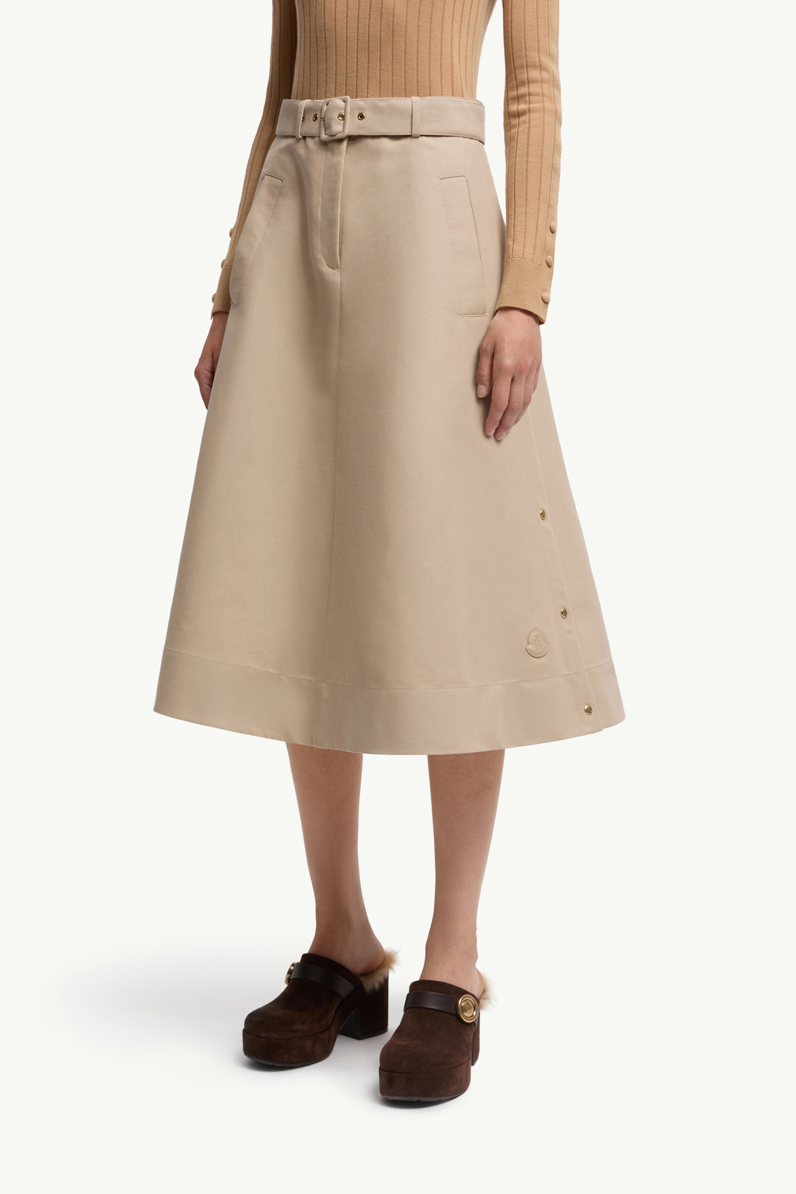 Cotton Midi Skirt - 3