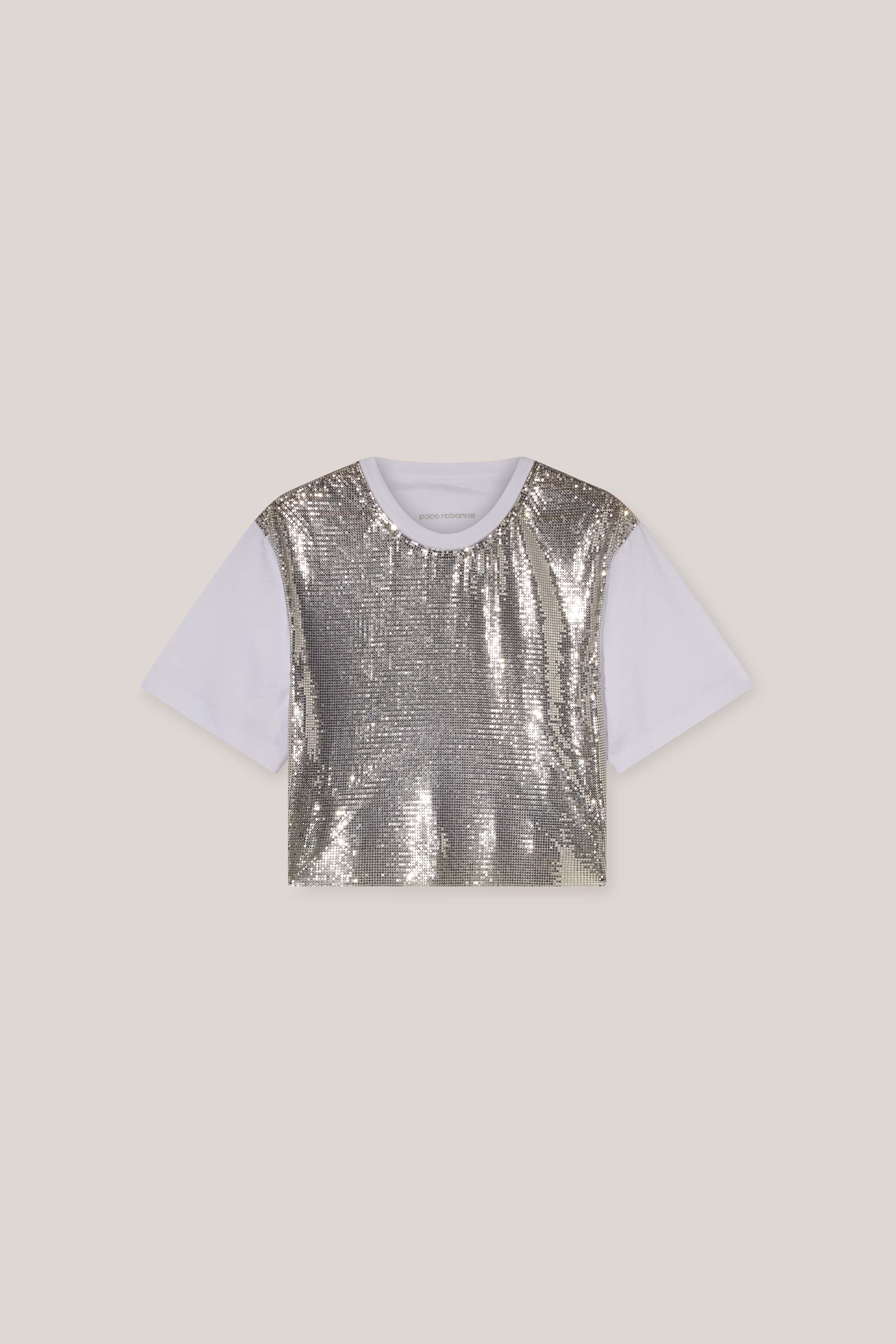 White Top in Shiny Metal-Mesh - 5