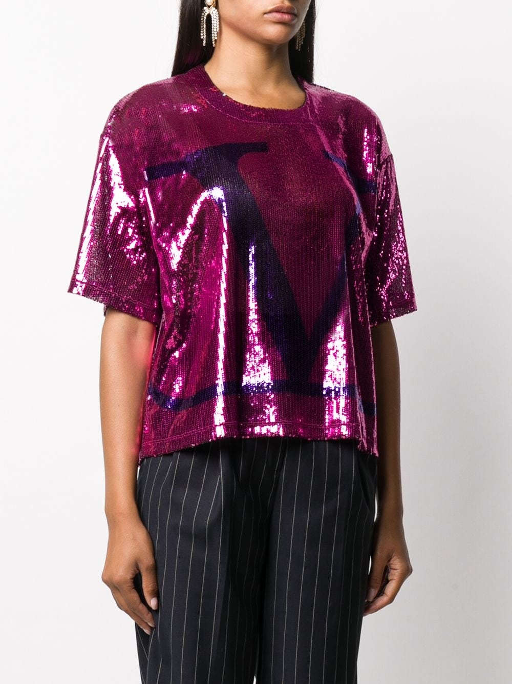 sequin-embellished VLOGO top - 3