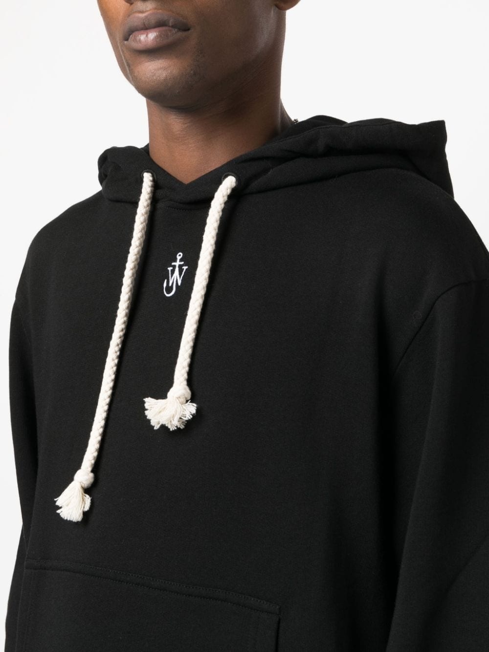 logo-embroidered drawstring hoodie - 5