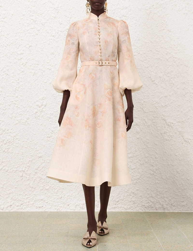 Zimmermann CRUSH BUTTONED MIDI DRESS outlook