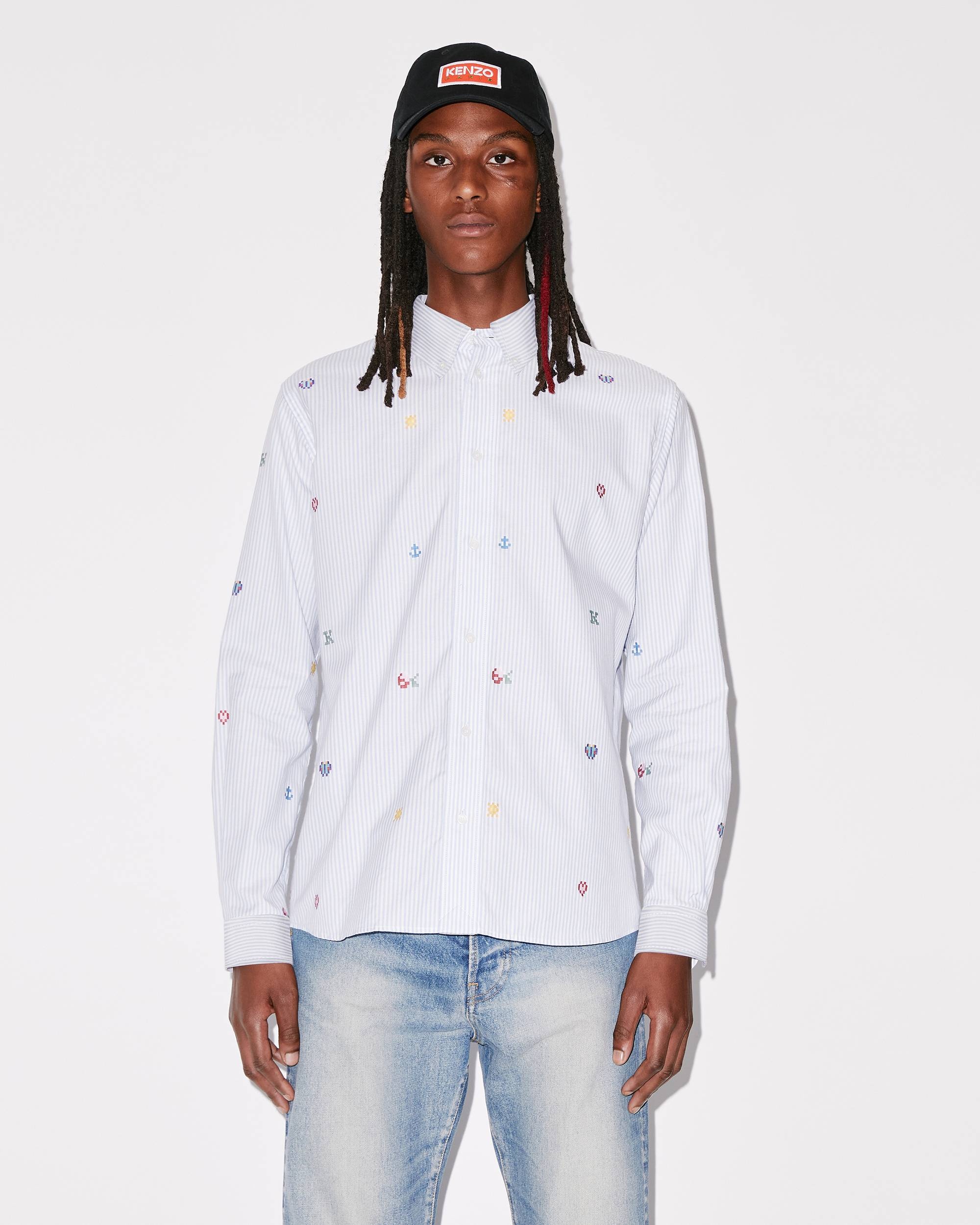 'KENZO Pixel' striped casual shirt - 4