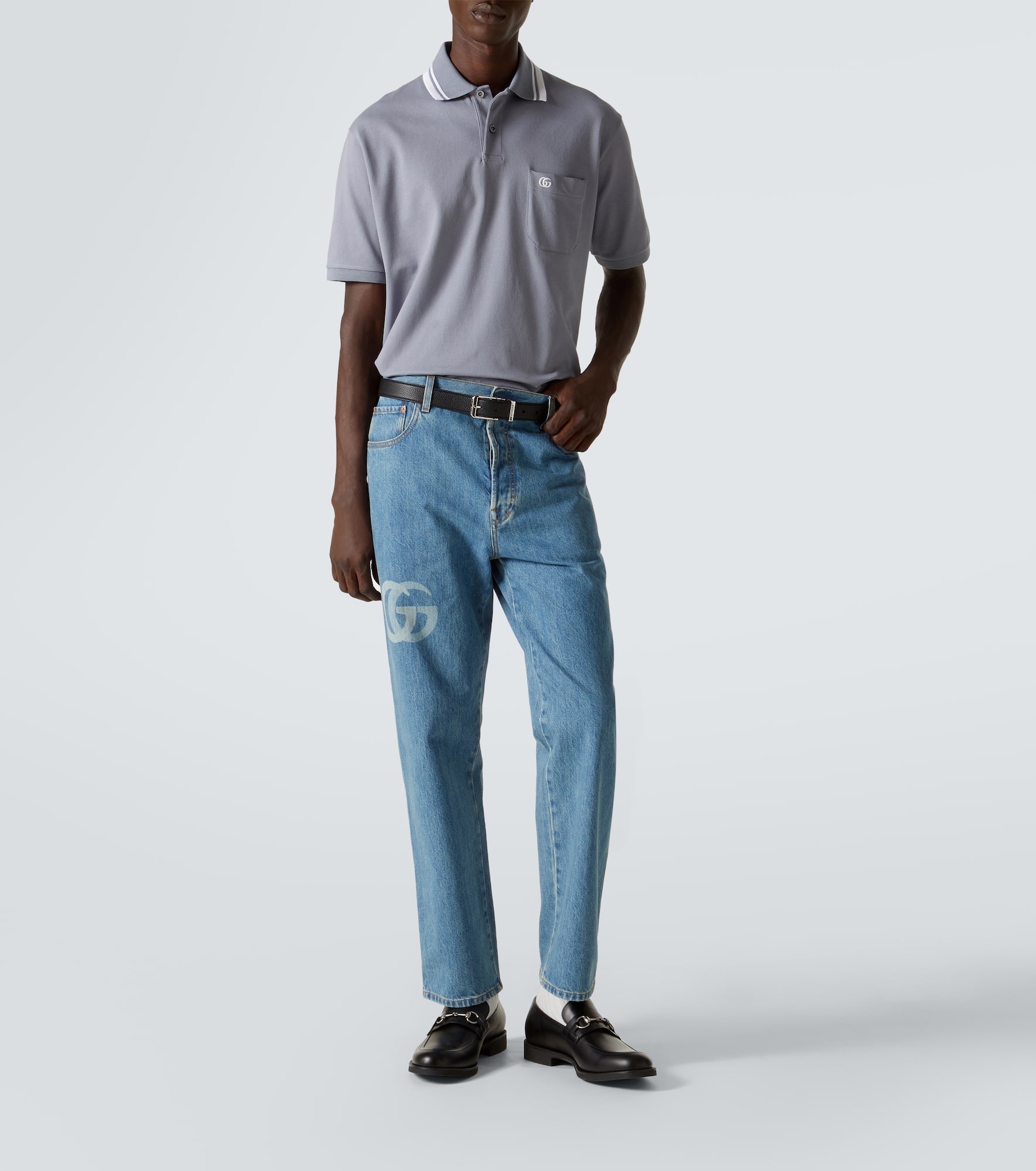 GG Web cotton-blend polo shirt - 2