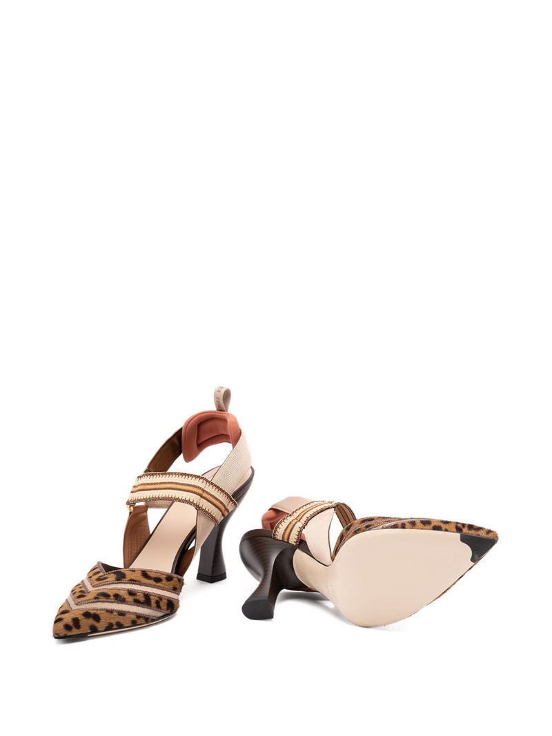 FENDI 85mm Colibrì leopard-print pumps outlook