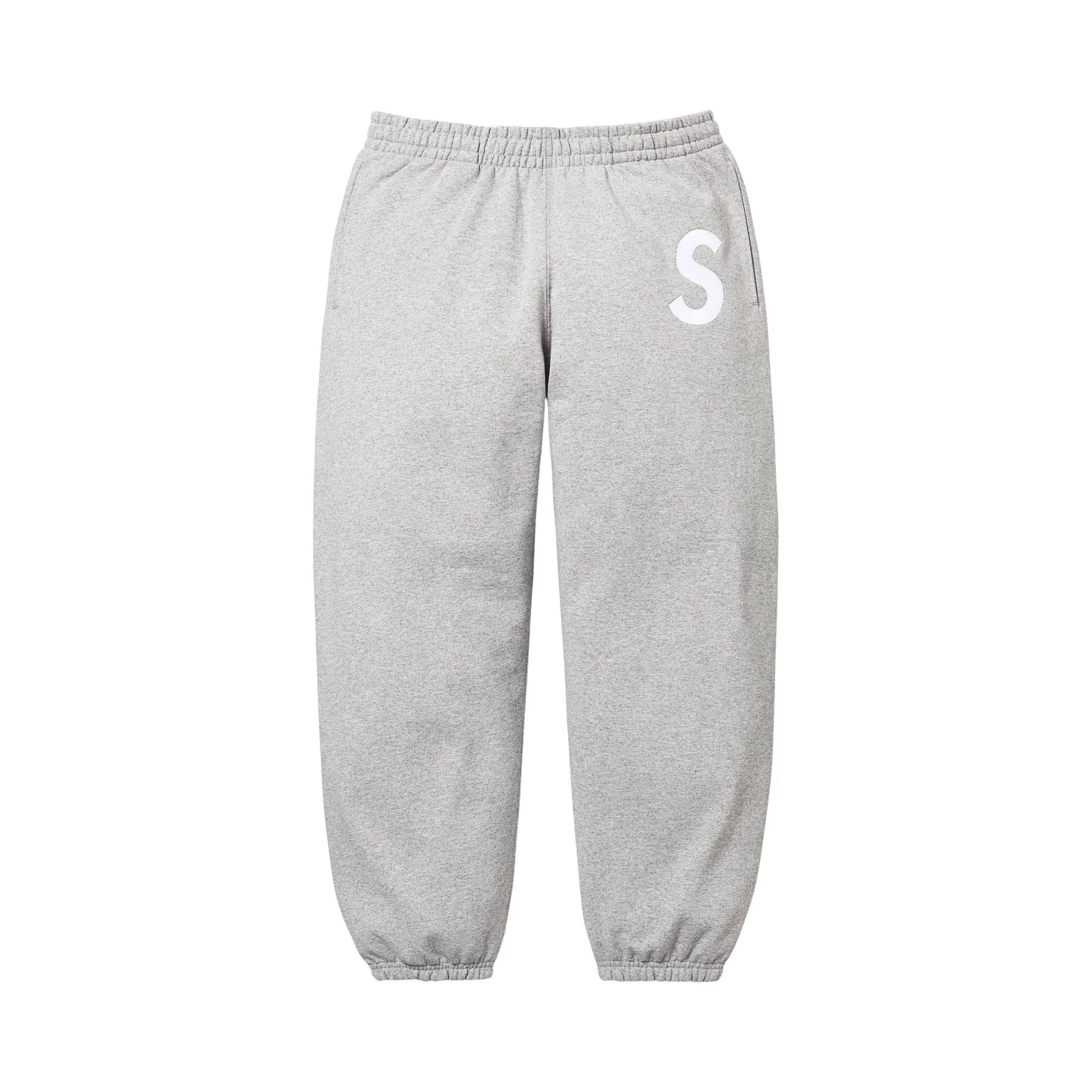Supreme S Logo Sweatpant 'Heather Grey' - 1