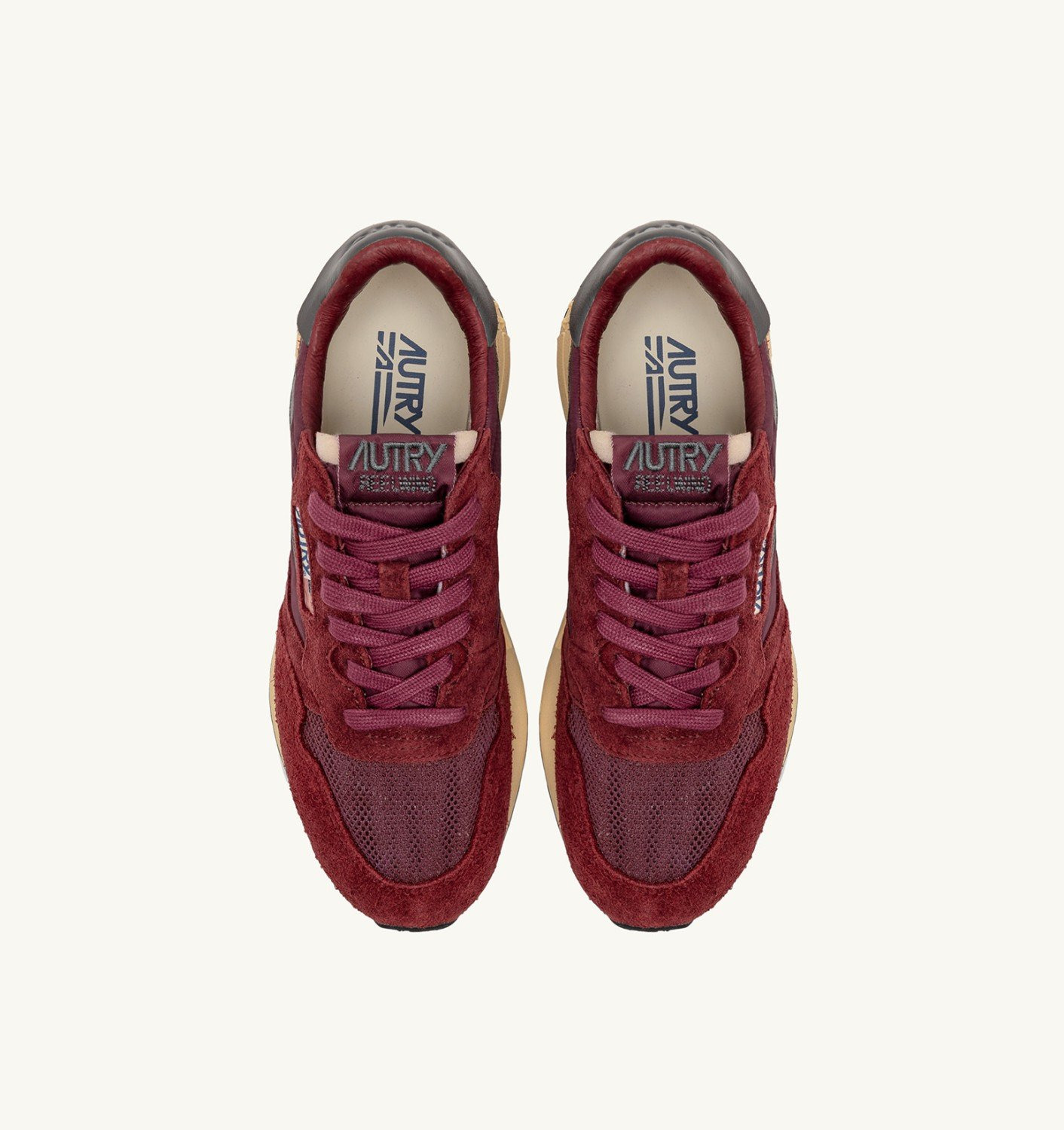 REELWIND LOW SNEAKERS IN NYLON SUEDE AND LEATHER COLOR ROUNGE AND CORDOVAN - 5