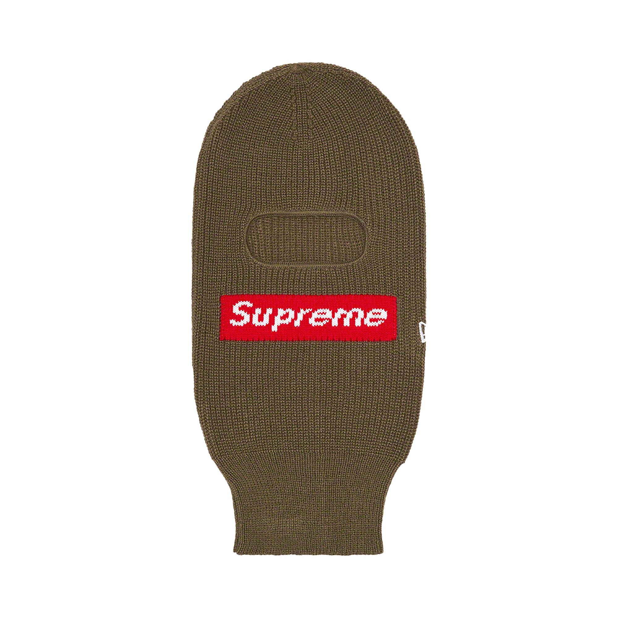 Supreme x New Era Box Logo Balaclava 'Olive' - 1