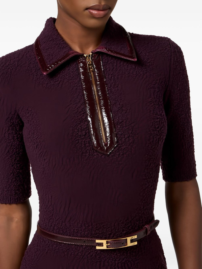 bouclé-knit mini dress 5