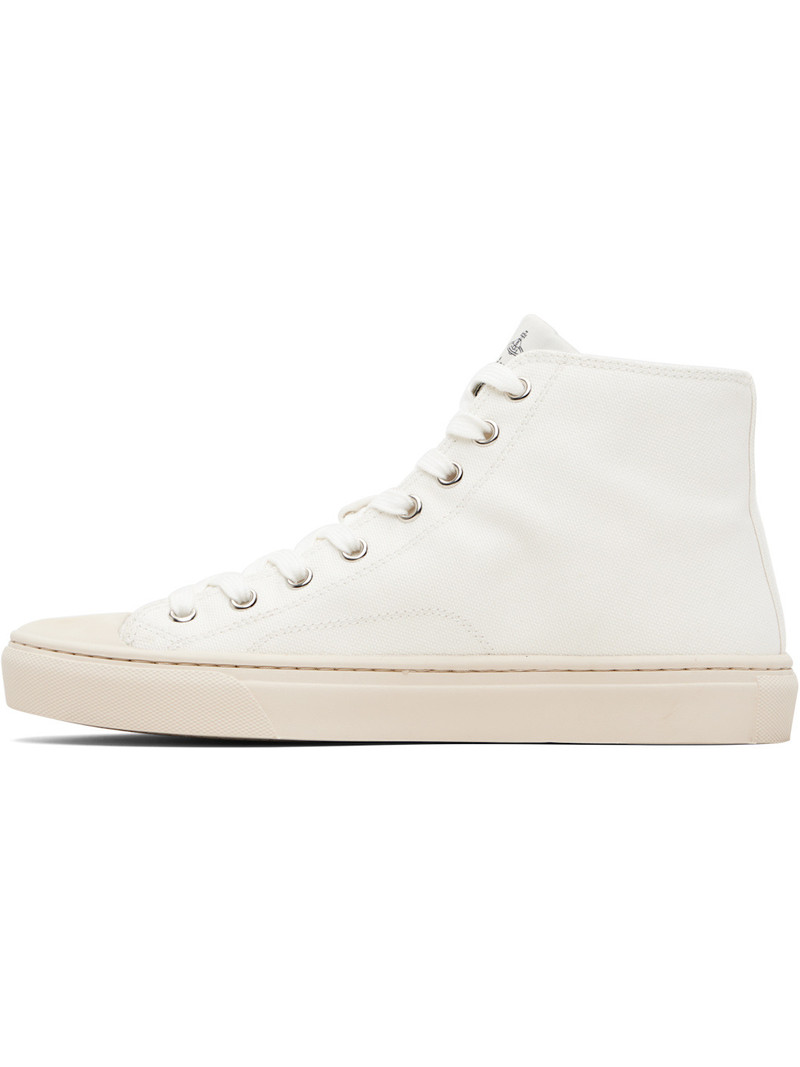 Vivienne Westwood White High Top Plimsoll Sneakers outlook