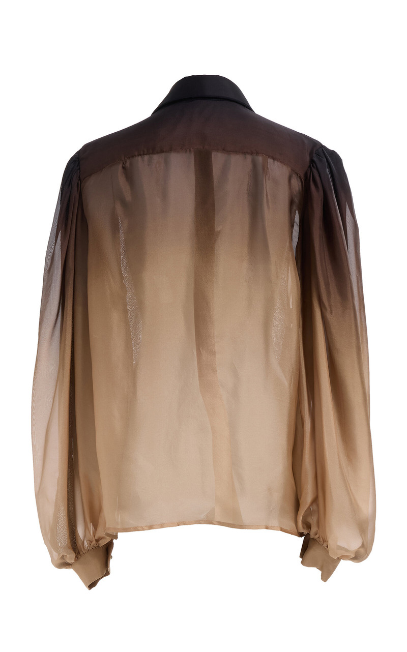 Ombré Chiffon Shirt brown 8
