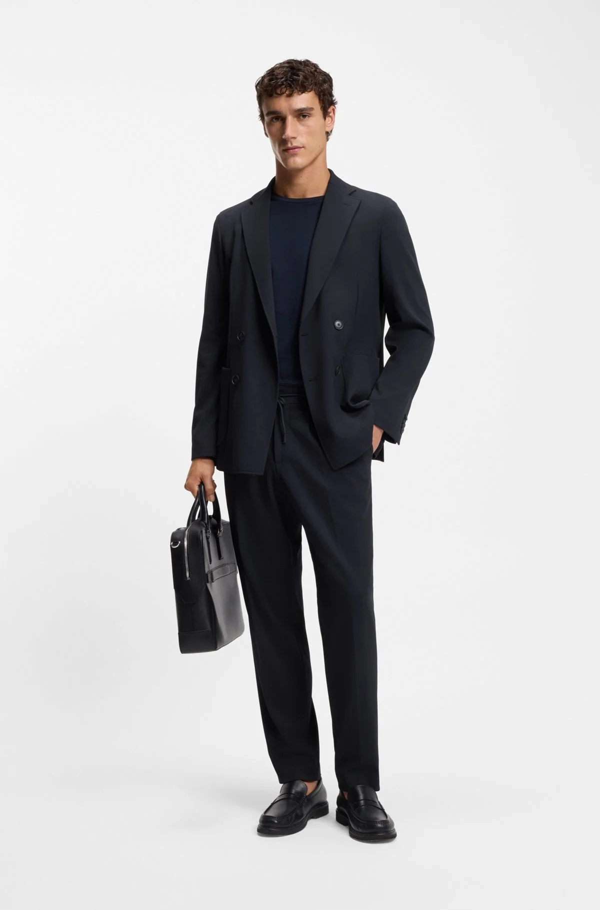TWO-PIECE SLIM-FIT SUIT IN PERFORMANCE-STRETCH FABRIC - 1