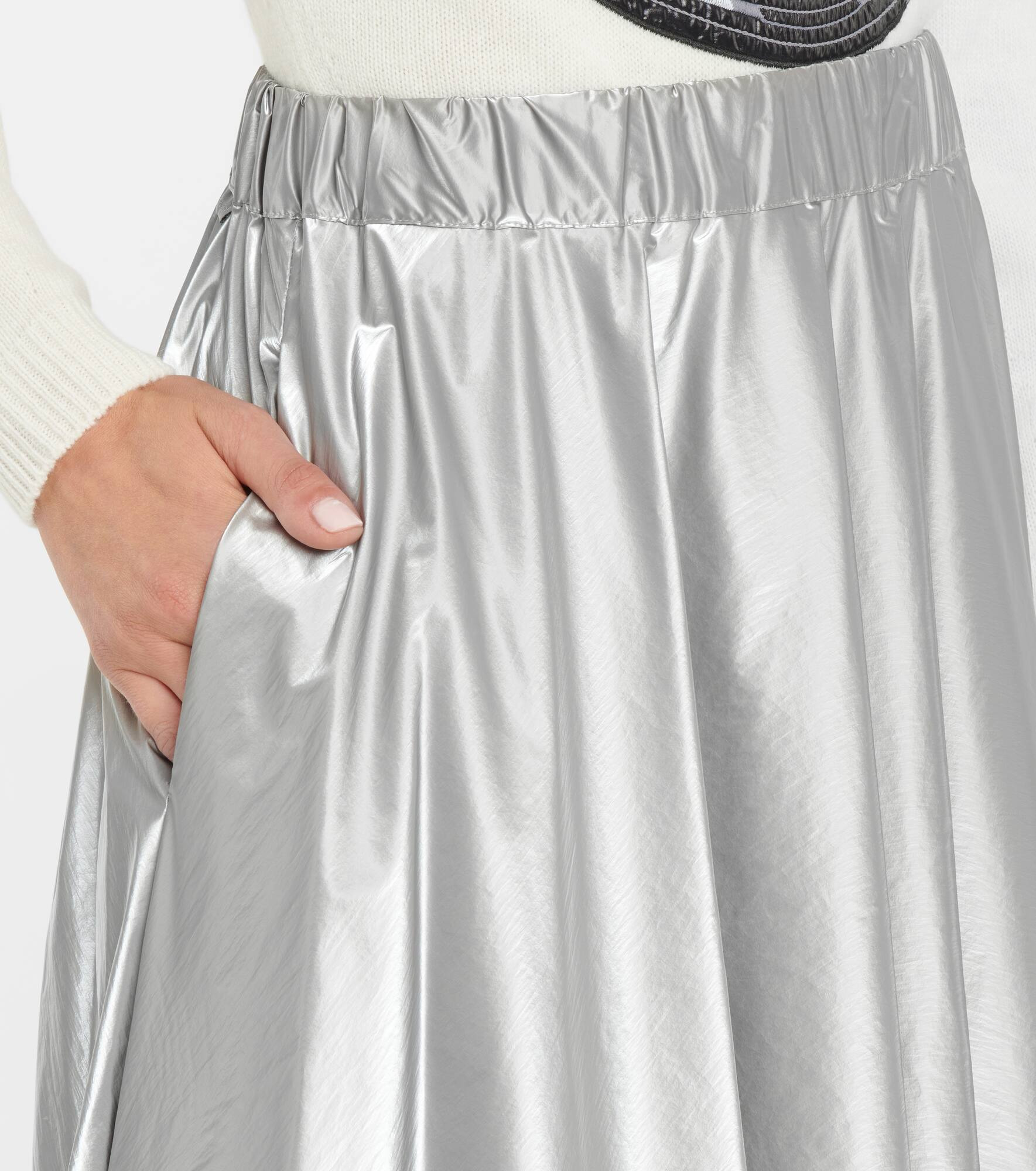 High-waisted pleated midi skirt - 4
