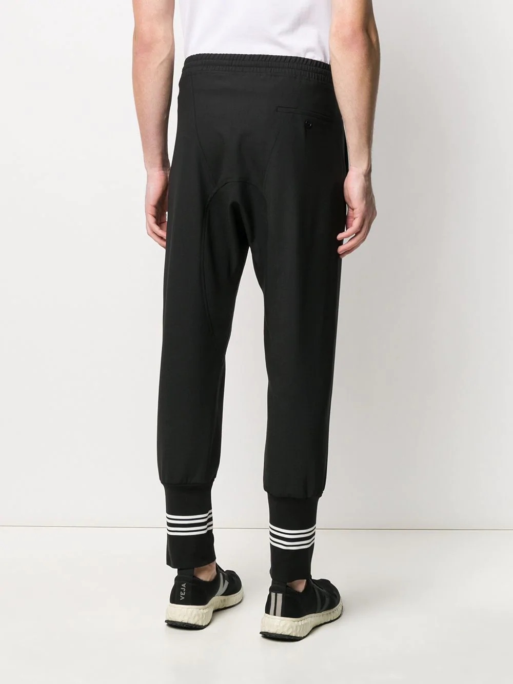 drop-crotch track pants - 4